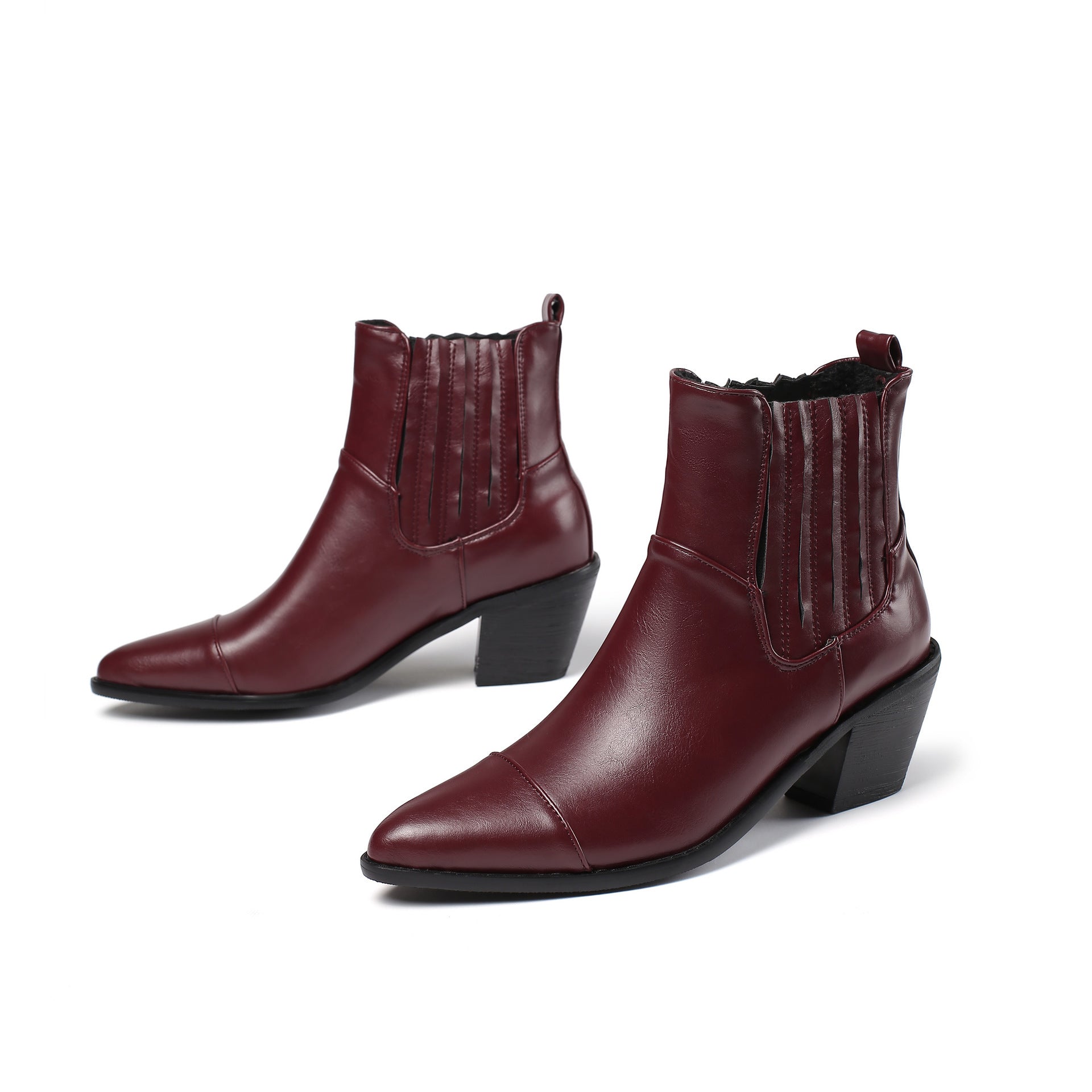 Bottines mi-long martin simple élégant couleur unie pour femme