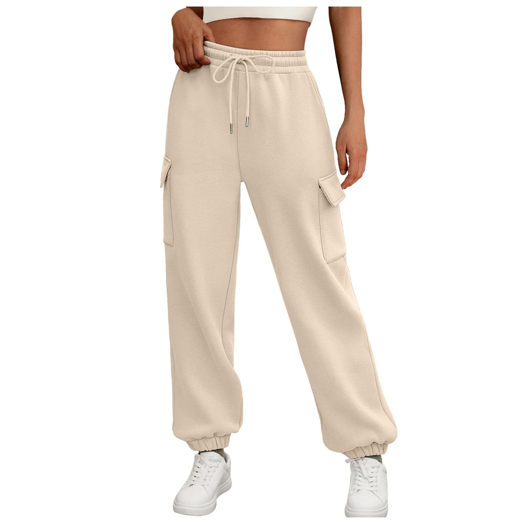 Jogging décontracté cargo doublé polaire baggy sport pour femme