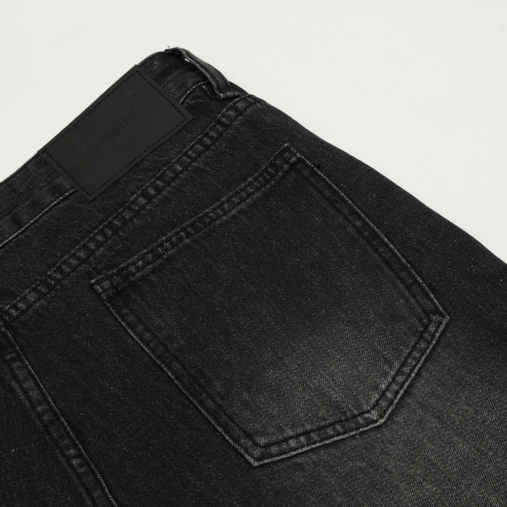 2026 Men's Casual Straight Cut Wide Leg Denim Trousers Everyday Style