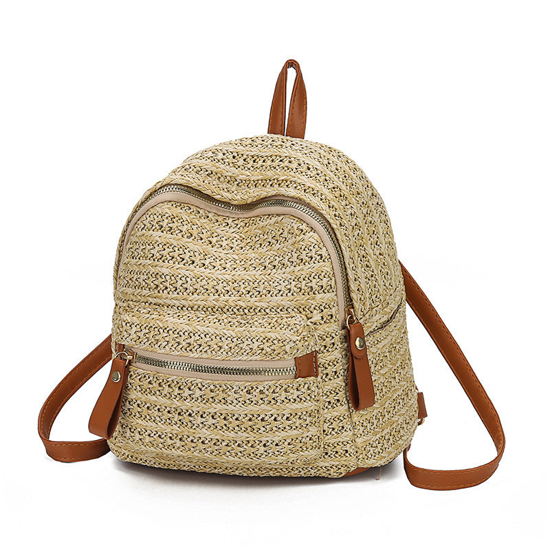 Women's Woven Straw Backpack Lightweight Elegant Summer Travel Bag - LAKD London