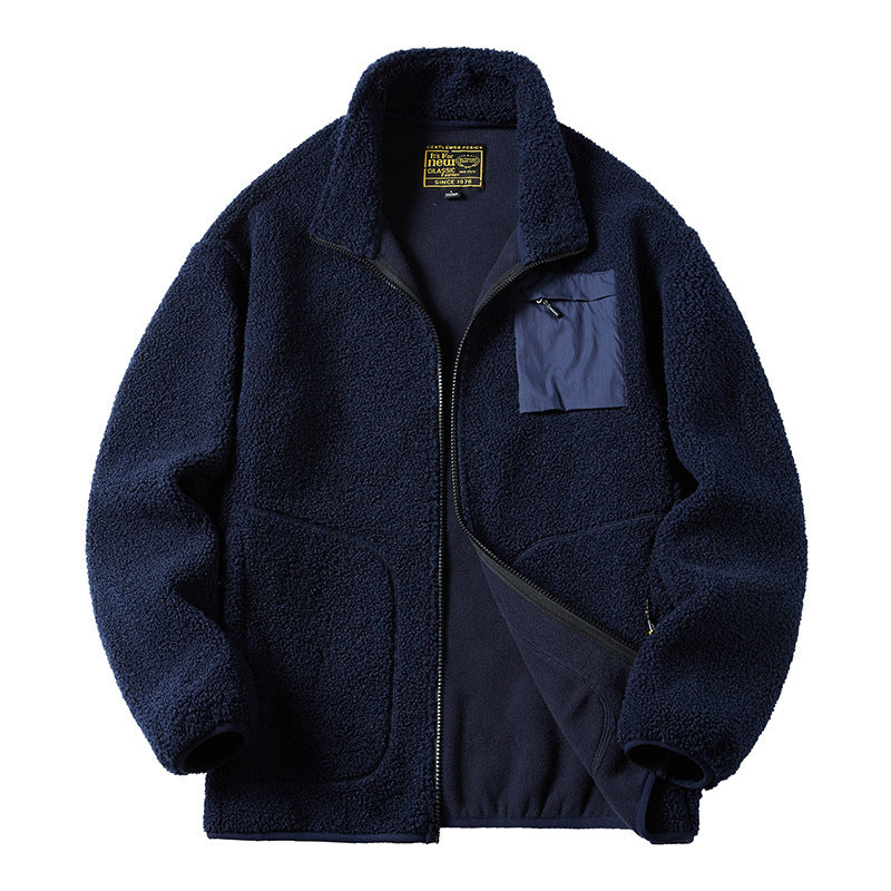 Men's Premium Plus Size Velvet Denim Casual Fur Jacket - LAKD London