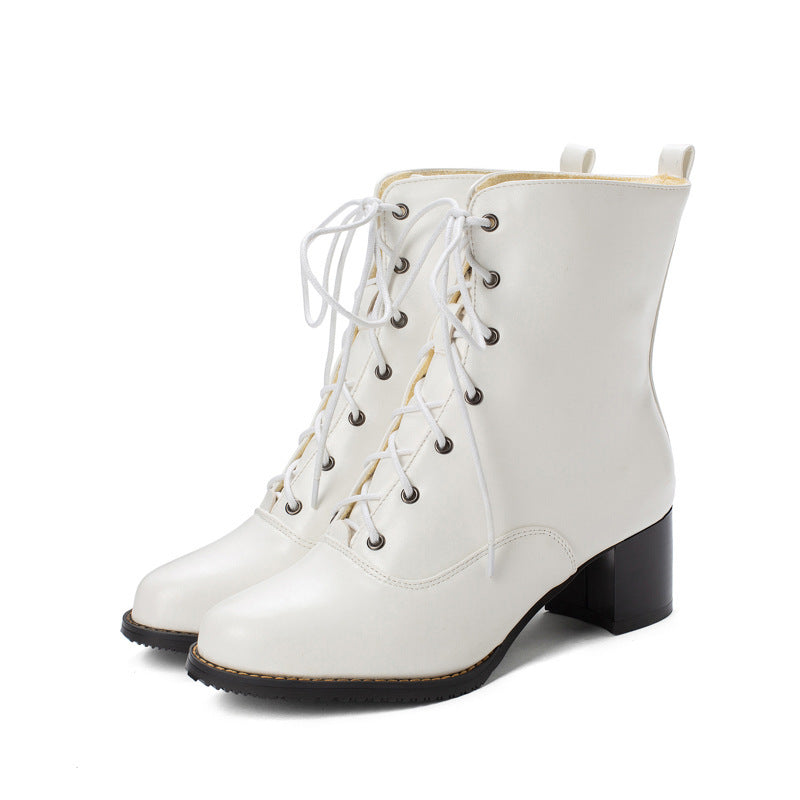 Bottines élégant talon épais bas martin all seasons pour femme