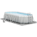 2026 2025 Intex Prism Frame Ovale – Piscine Hors-sol 6,1 x 3,05 m, Cadre Acier Robuste, Pompe et Échelle Incluses, Édition Limitée