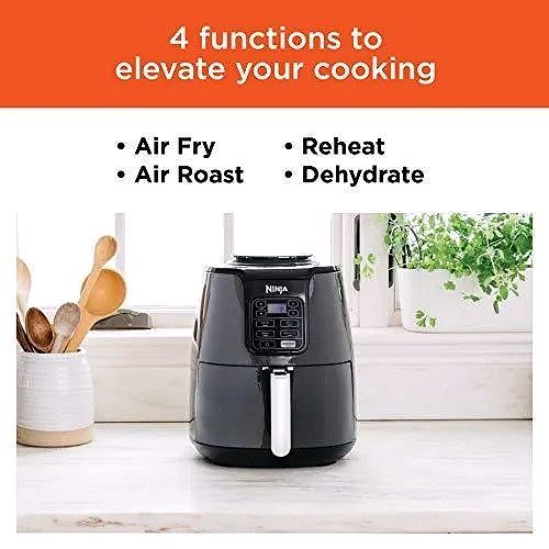 2026 Friteuse à air Ninja AF101, 4 Qt, Noir/Gris