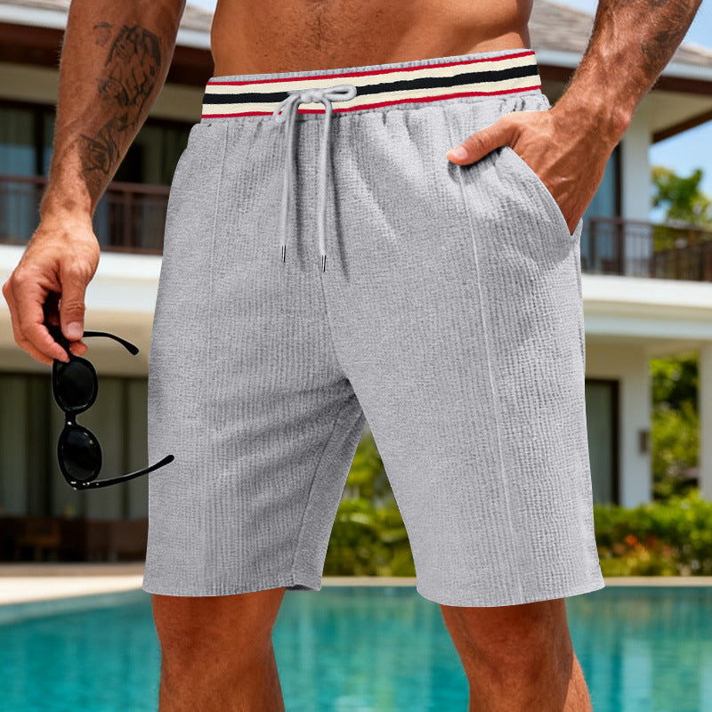 Short été gaufré séchage rapide ample respirant décontracté coupe pour homme
