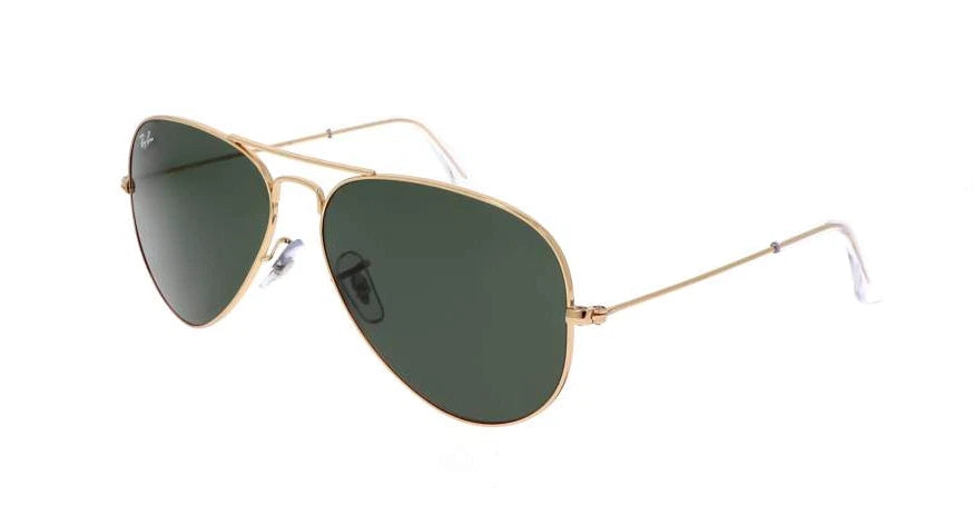 2026 2025 Lunettes de Soleil Ray-Ban Aviator Classic Monture Dorée Brillante / Verres Verts - RB3025 L0205-58