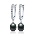 Women's Premium Sterling Silver Pearl Stud Earrings Classic Elegant - LAKD London