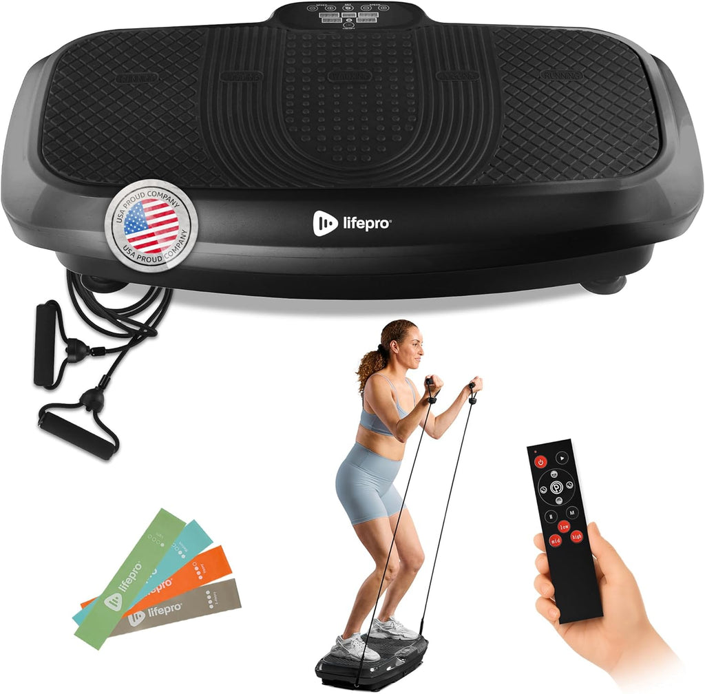 2026 2025 Lifepro Plateforme Vibrante d’Exercice avec Points d’Acupuncture Magnétiques - Plateforme Vibrante pour Tout le Corps pour Débutants et Récupération - Massage Drainage Lymphatique pour Tonification Musculaire et Fitness Général