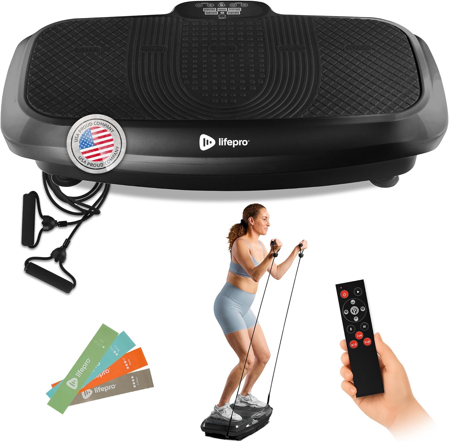 2026 2025 Lifepro Plateforme Vibrante d’Exercice avec Points d’Acupuncture Magnétiques - Plateforme Vibrante pour Tout le Corps pour Débutants et Récupération - Massage Drainage Lymphatique pour Tonification Musculaire et Fitness Général