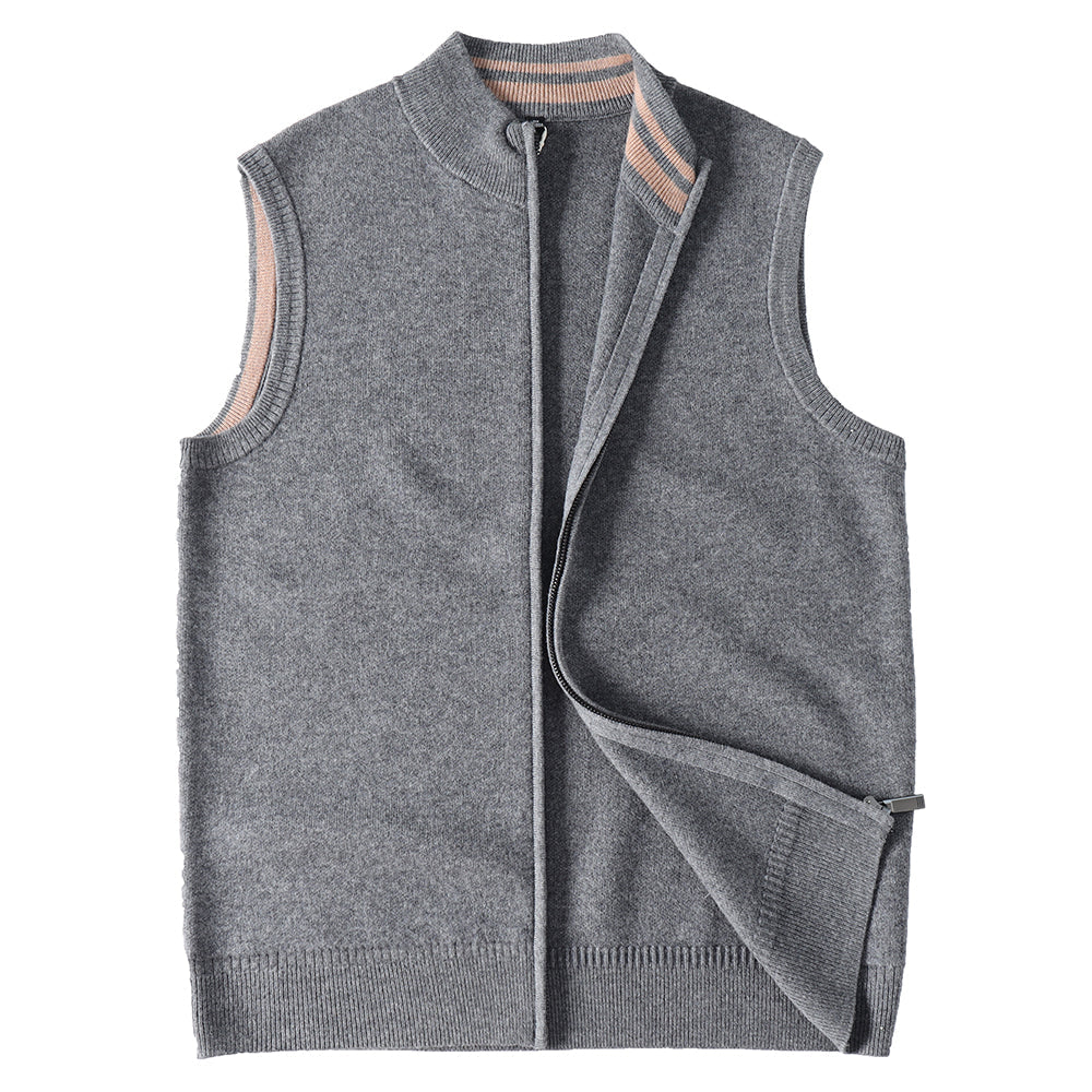 Gilet élégant décontracté tricoté chaud coupe ample pour homme