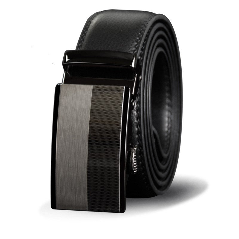 Men's Simple Business Formal Leather Belt Automatic Buckle Classic Style - LAKD London
