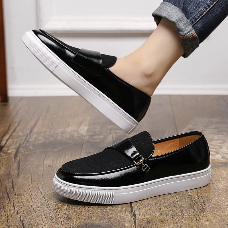 2026 Men's Business Slip-on Casual Leather Shoes Smart Office Wear