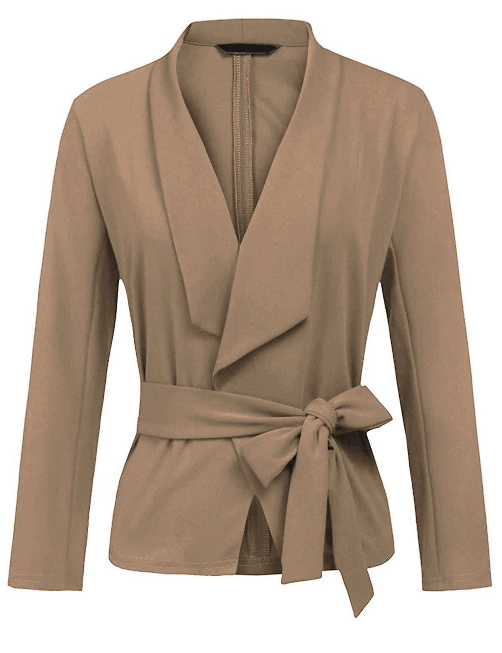 Gilet manches longues décontracté doux en coton en tissu pour femme