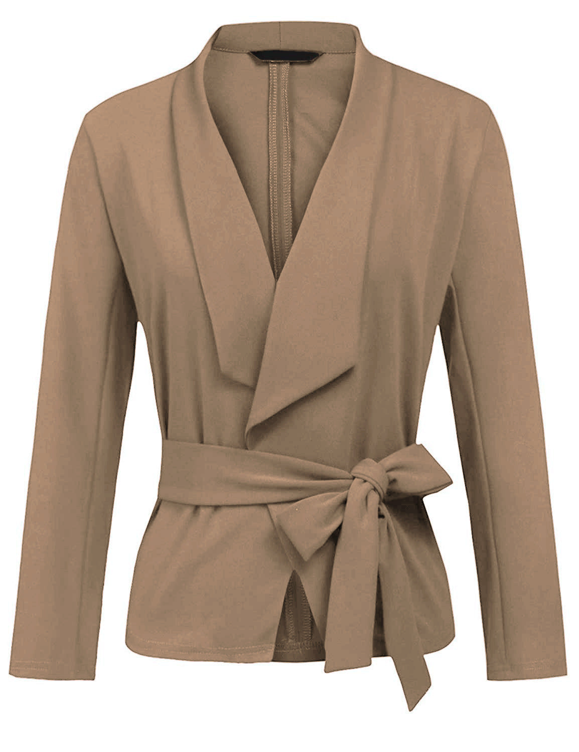 Gilet manches longues décontracté doux en coton en tissu pour femme
