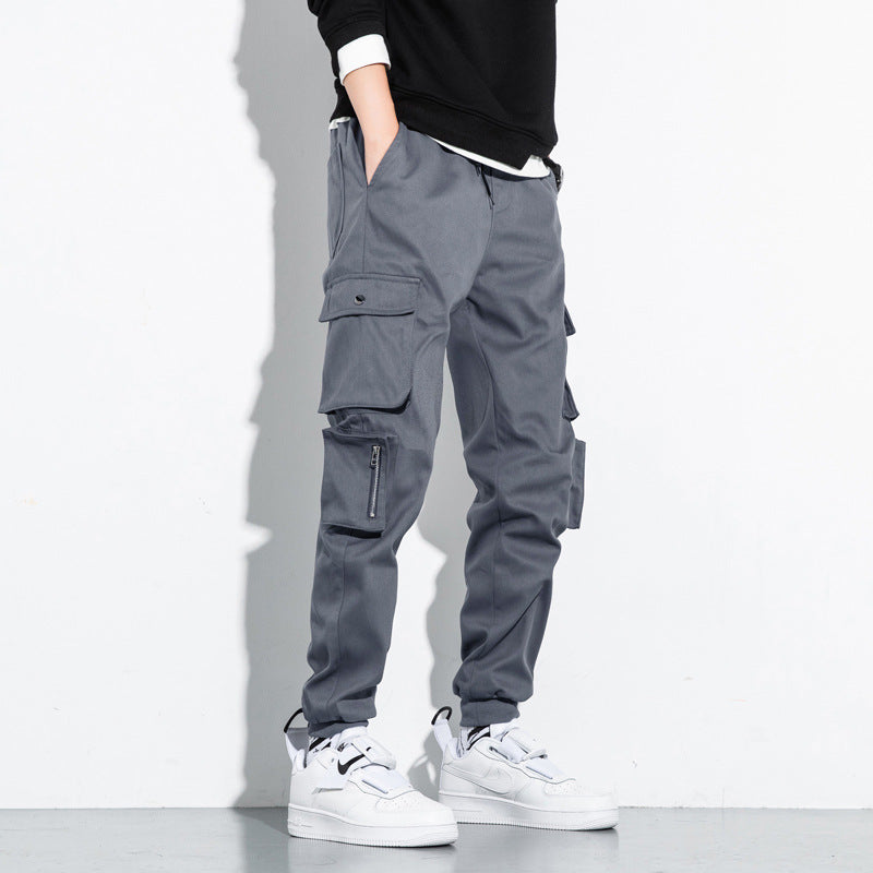 Men's Cotton Sports Multipocket Cargo Pants Relaxed Urban Style Wear - LAKD London