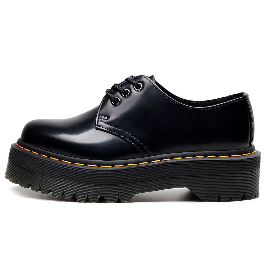 Women's Doc Martens Platform Leather Lace Up Low Top Shoes - LAKD London