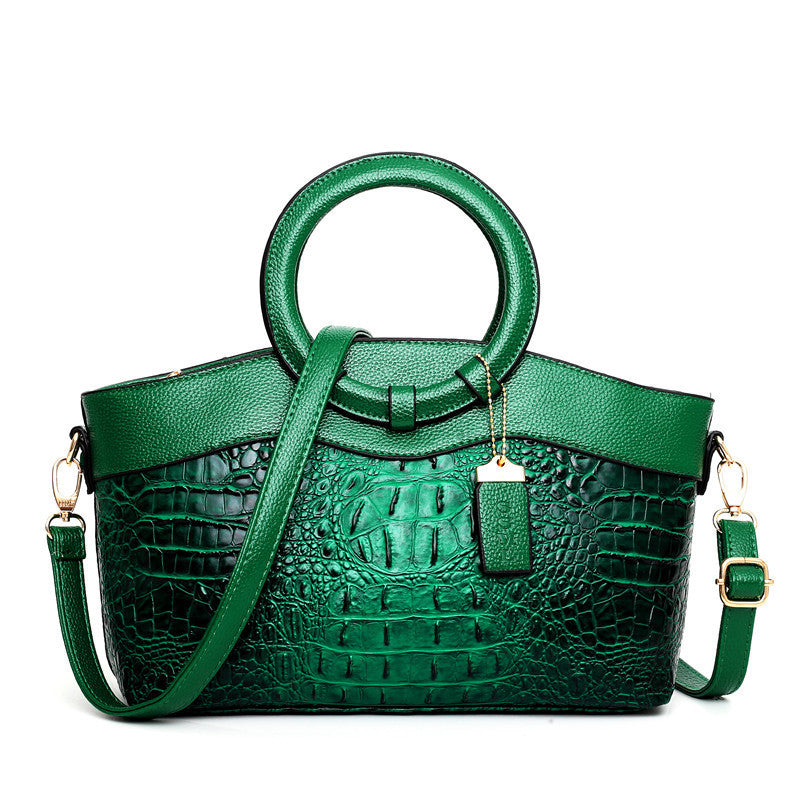 Women's Luxury Retro Crocodile Effect Designer Leather Handbag - LAKD London