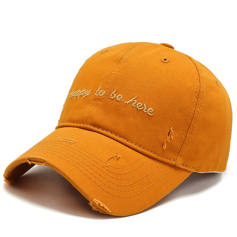 Casquette de baseball couleur unie brodé lettres doux en coton pour homme