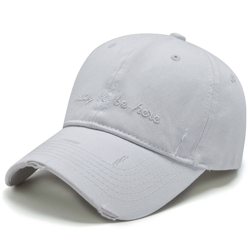 Casquette de baseball couleur unie brodé lettres doux en coton pour homme