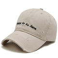 Casquette de baseball couleur unie brodé lettres doux en coton pour homme