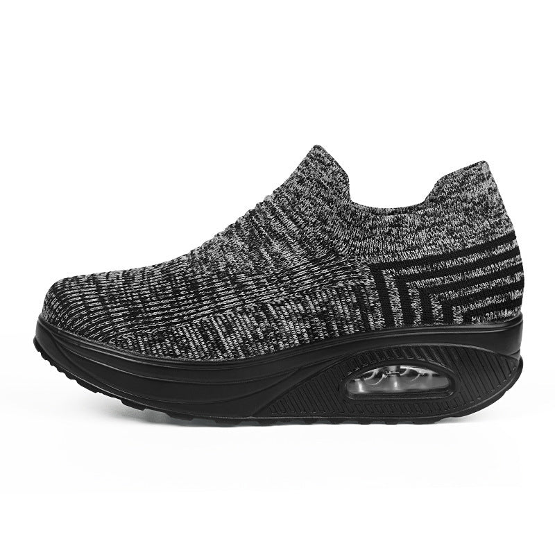 Women's Breathable Slip On Lazy Flying Woven Comfort Walking Shoes - LAKD London