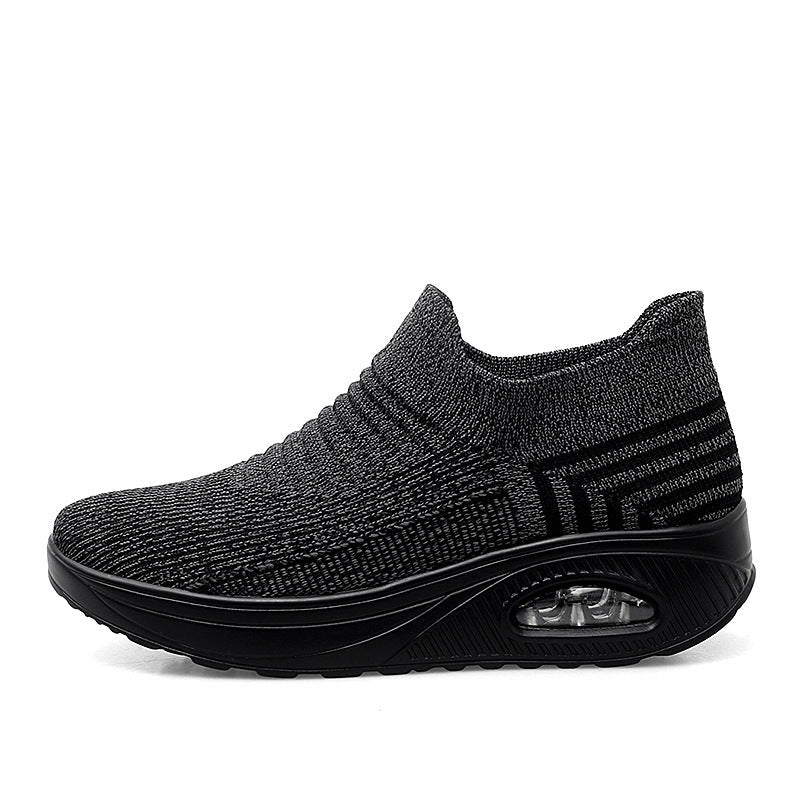 Women's Breathable Slip On Lazy Flying Woven Comfort Walking Shoes - LAKD London