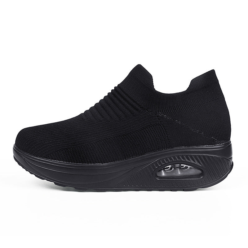 Women's Breathable Slip On Lazy Flying Woven Comfort Walking Shoes - LAKD London