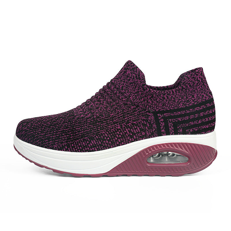 Women's Breathable Slip On Lazy Flying Woven Comfort Walking Shoes - LAKD London