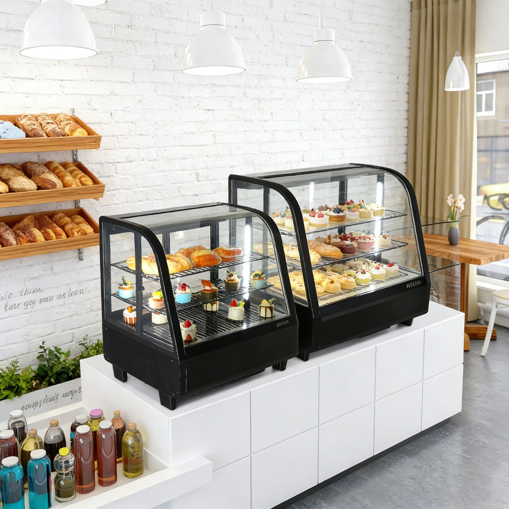 2026 27" 3.5 Cu.Ft. 170W 110V Black Refrigerated Bakery Display Case