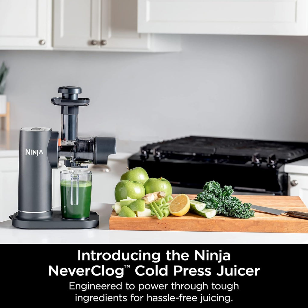 2026 2025 Ninja NeverClog Extracteur à Froid, Puissant, Contrôle Total de la Pulpe, Sur Plan de Travail, Électrique, 2 Fonctions de Pulpe, Compatible Lave-Vaisselle, 2ème Génération, JC151