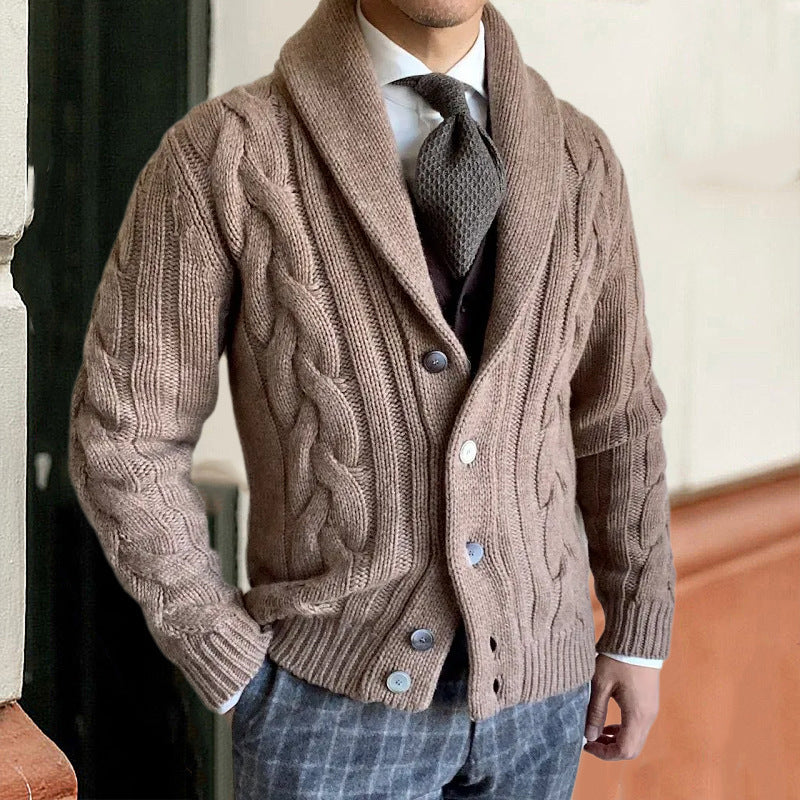 2026 Men's Acrylic Knitted Cardigan for Warmth, Comfort, and Effortless Style