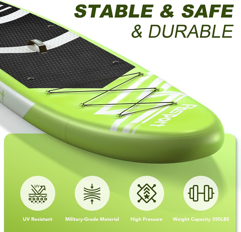 2026 Premium-Stand-Up-Paddle-Board, Yoga-Board mit strapazierfähigem SUP-Zubehör und Tragetasche | Breiter Stand, Surf-Kontrolle, rutschfestes Deck, Leine, Paddel und Pumpe für Jugendliche und Erwachsene