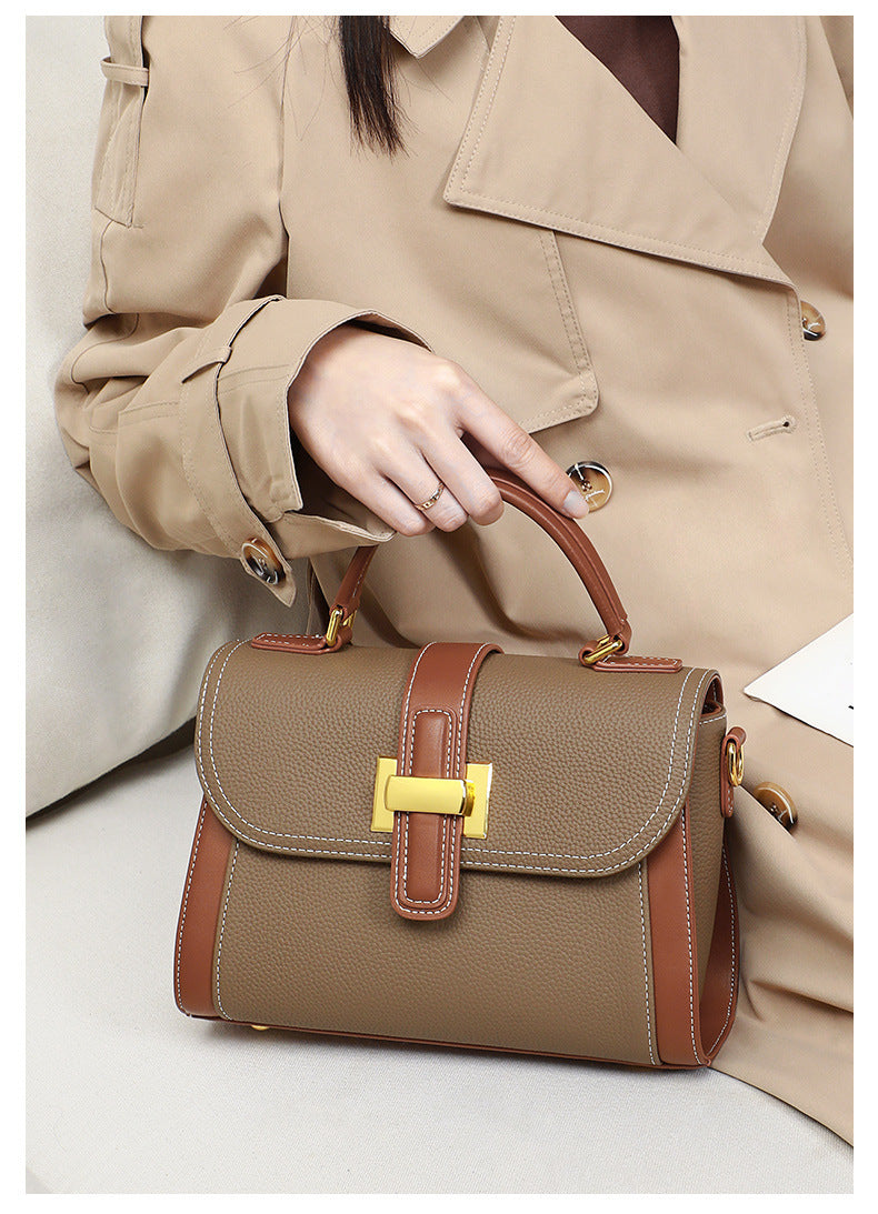 Sac à main luxe en cuir véritable à une épaule texturé créateur pour femme