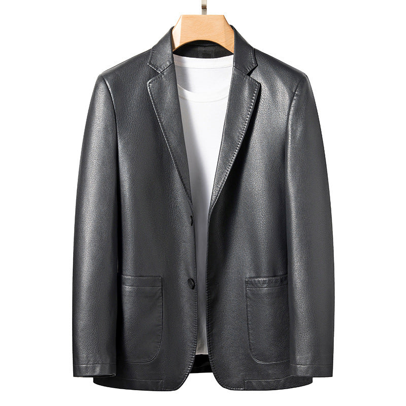 Men's Premium Quality Business Casual Leather Slim Fit Coat - LAKD London