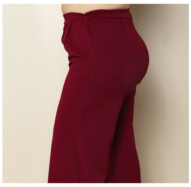 Women's Premium Knitted Wide Leg Pants Soft Stretch Fit - LAKD London