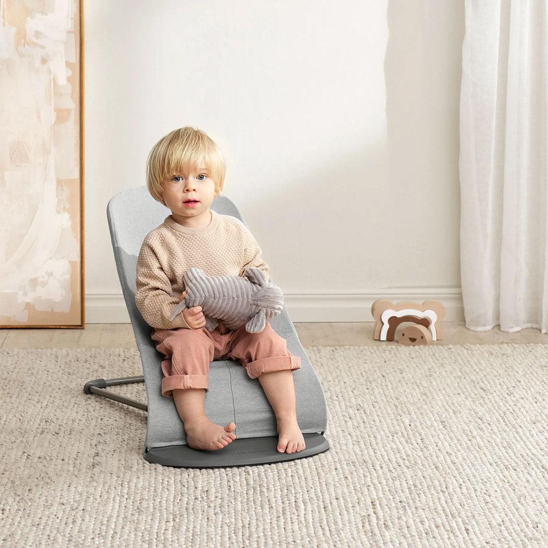 2026 2025 BabyBjörn Bouncer Bliss Woven Mélange - Gris Clair