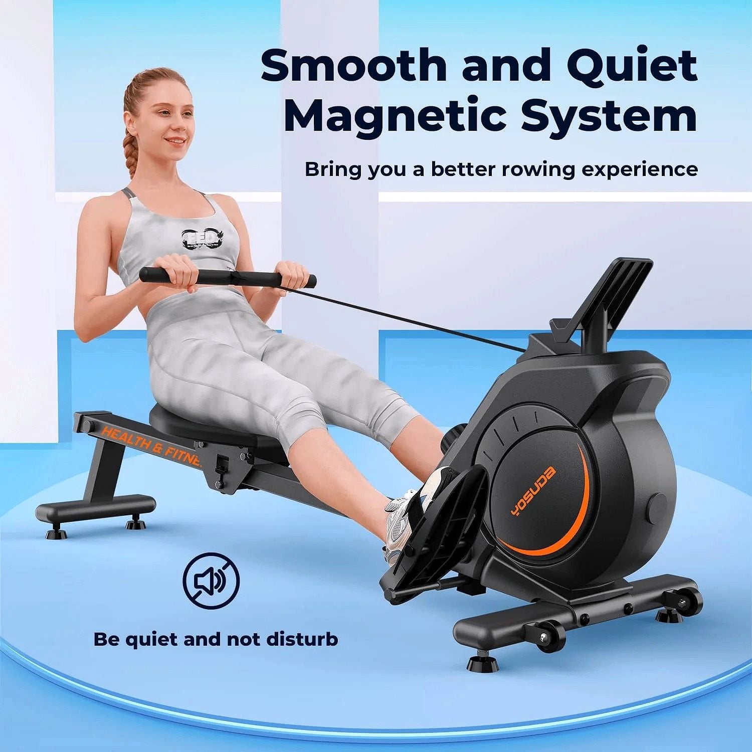 2026 Rameur magnétique YOSUDA – Charge maximale 350 lb