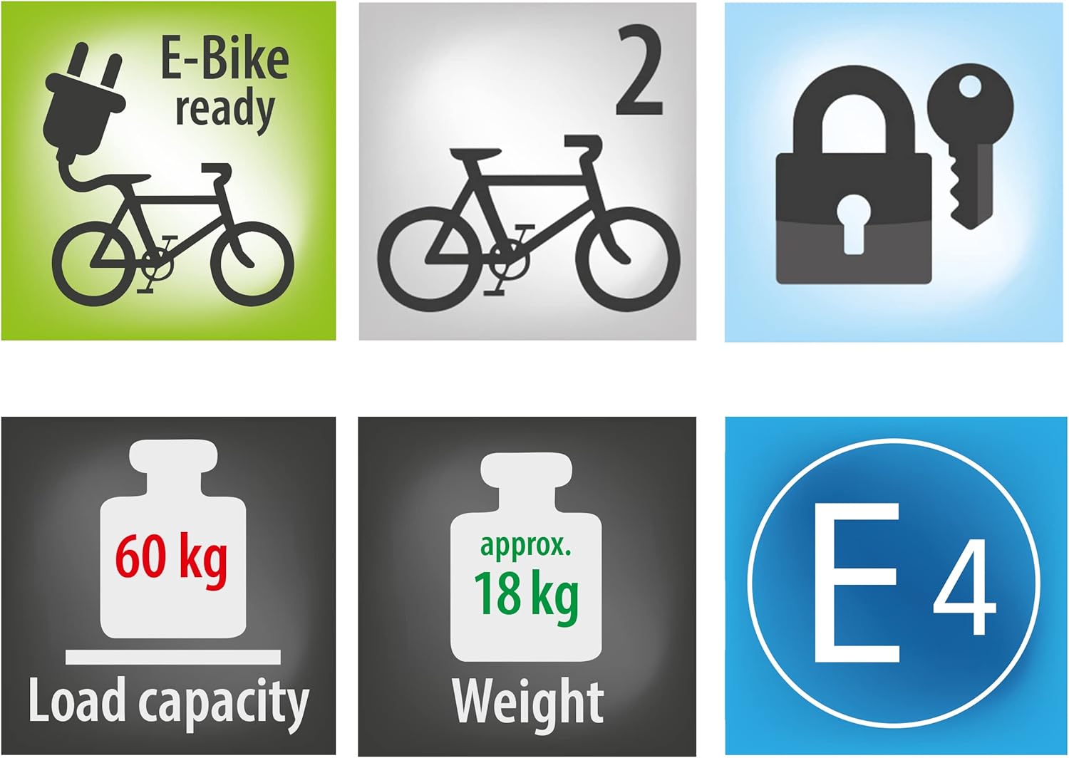2026 EUFAB 12010LAS Porte-vélo Pliable Raven pour 2 vélos