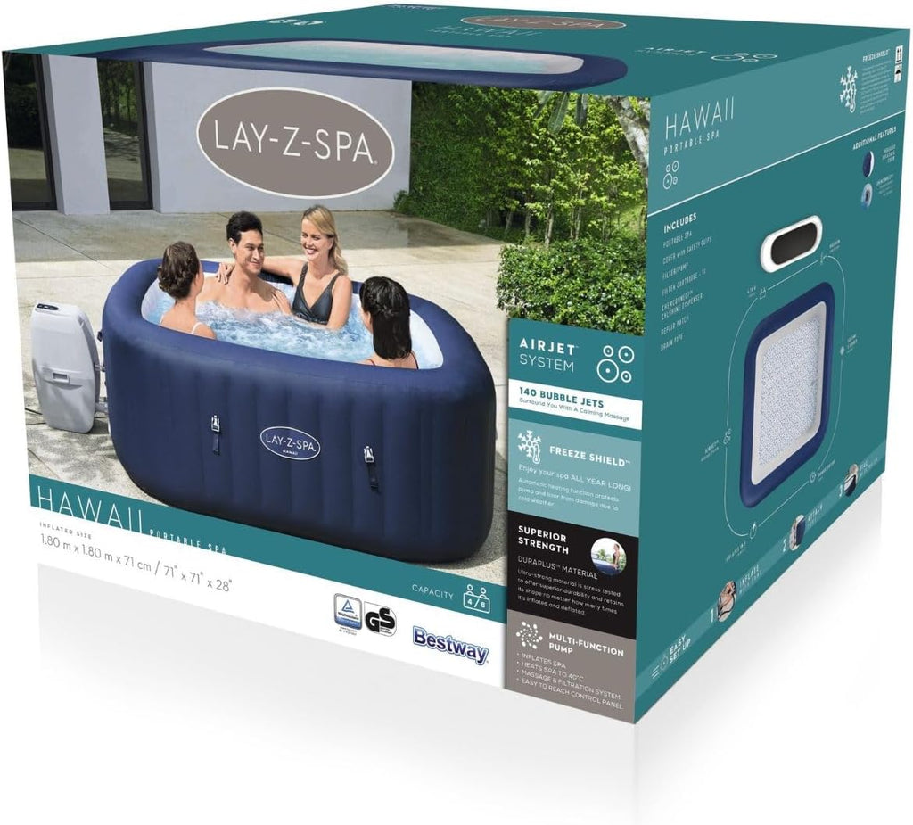 2026 Spa gonflable rond BESTWAY Lay-Z-Spa® Miami Airjet™ 2 - 4 personnes