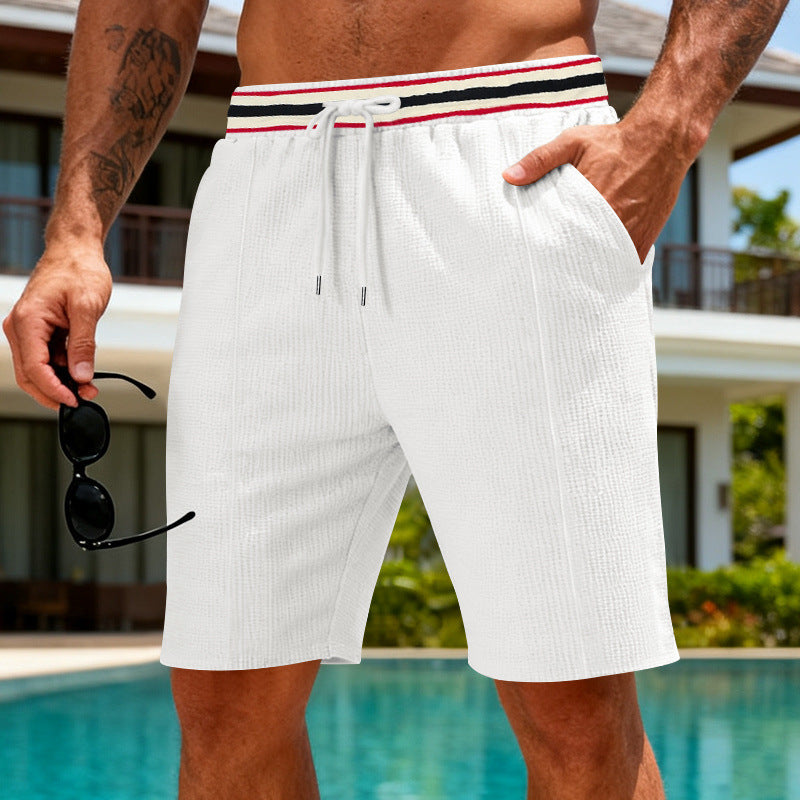 Short été gaufré séchage rapide ample respirant décontracté coupe pour homme