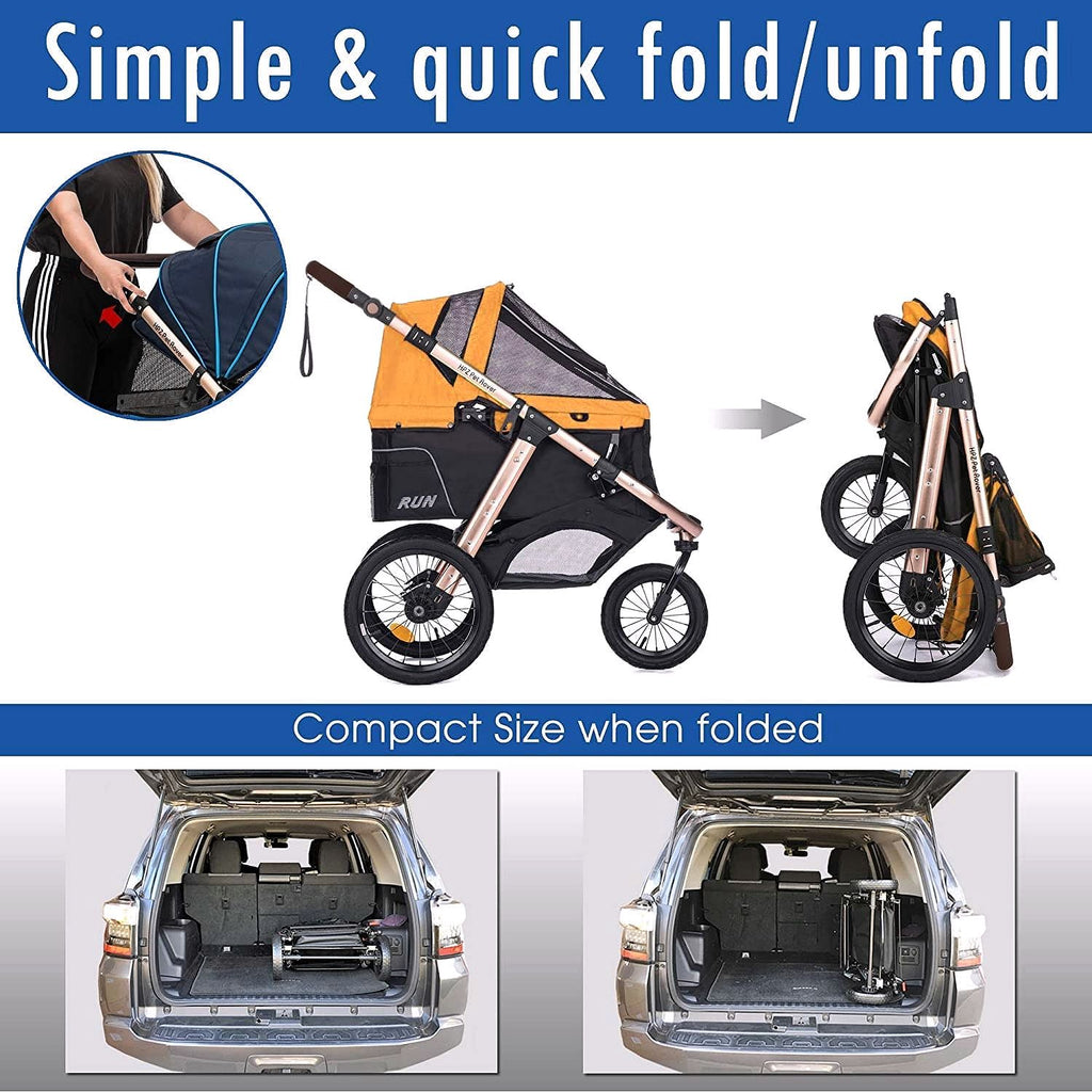 2026 Buggy de jogging sportif pour animaux avec roues en caoutchouc confort