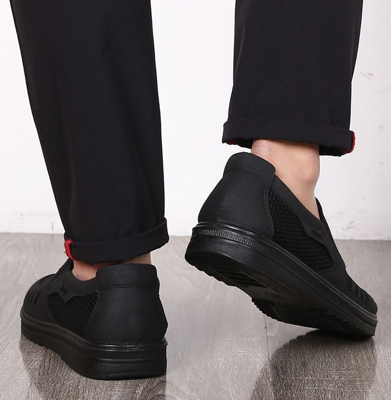 Chaussures léger respirant sans lacets doux semelle décontracté pour homme