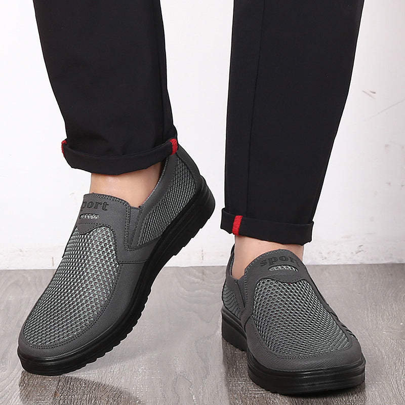 Chaussures léger respirant sans lacets doux semelle décontracté pour homme