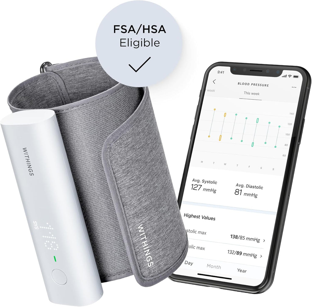 2026 2025 Withings BPM Connect - Tensiomètre Électronique à Bras, Tensiometre Bras, Appareil Pour Mesurer La Tension, Brassard Tensiometre - Synchronisation Wi-Fi et Bluetooth