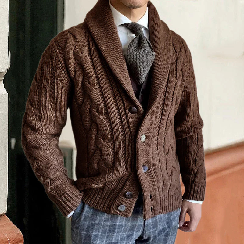 2026 Men's Acrylic Knitted Cardigan for Warmth, Comfort, and Effortless Style