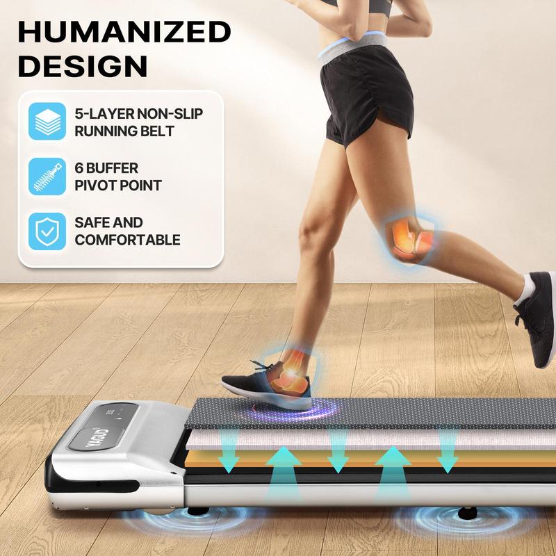 2026 [BLACKFRIDAY]Yagud Walking Pad with Wheels,Remote Control, LED Display, Portable Under Desk Treadmill for Small Spaces, Home/Office Exercise Equipment Fitness Workout Calories