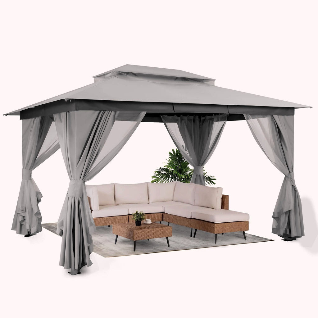 2026 Pavillon de jardin extérieur LAUSAINT HOME 10 × 13 ft avec boulons d’ancrag
