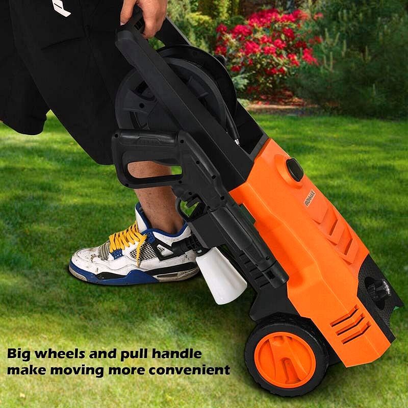 2026 Nettoyeur haute pression électrique 3500 PSI – 1800 W, 2,6 GPM, nettoyeur électrique mobile avec 4 buses