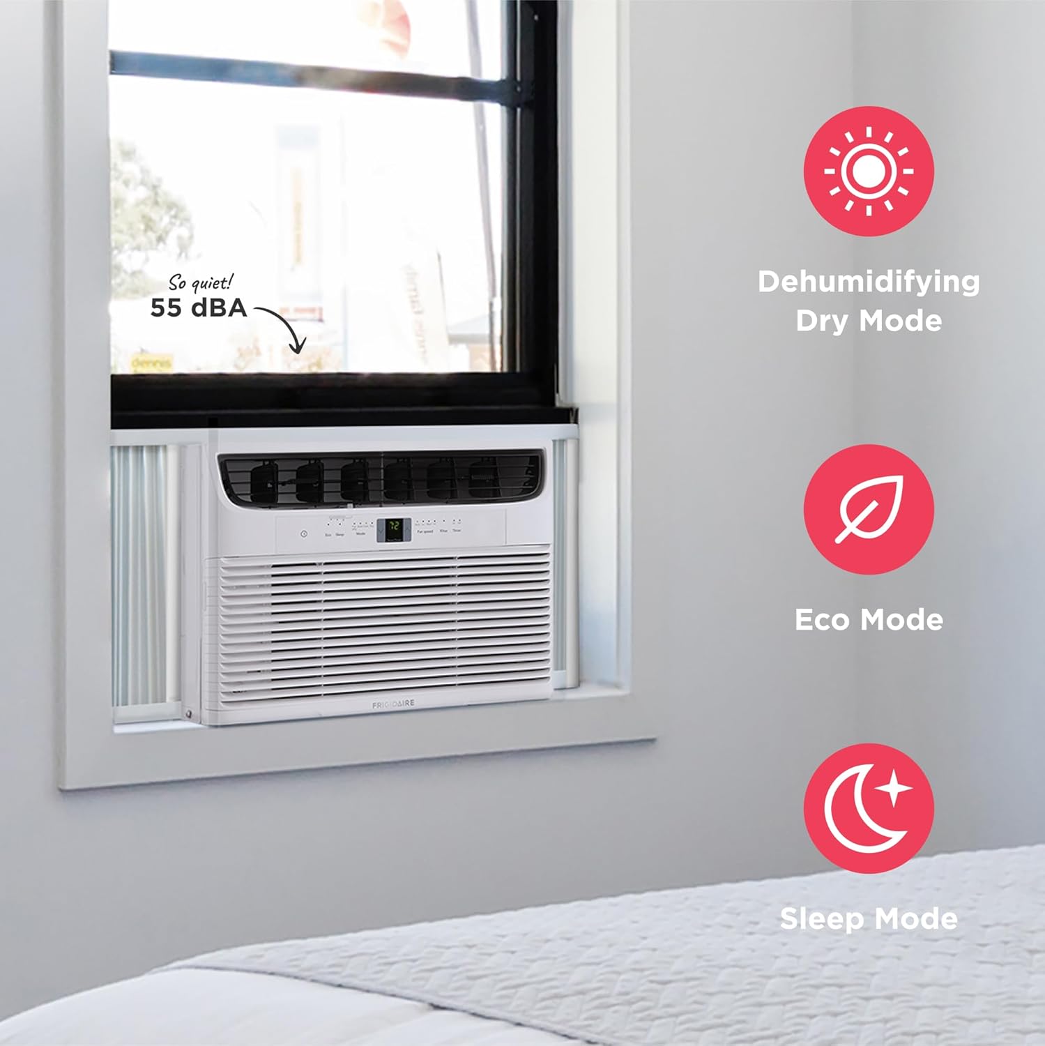 2026 2025 Climatiseur de Fenêtre Frigidaire 5 000 BTU – Refroidissement Efficace jusqu’à 23 m², Fonctionnement Silencieux, Commande Facile