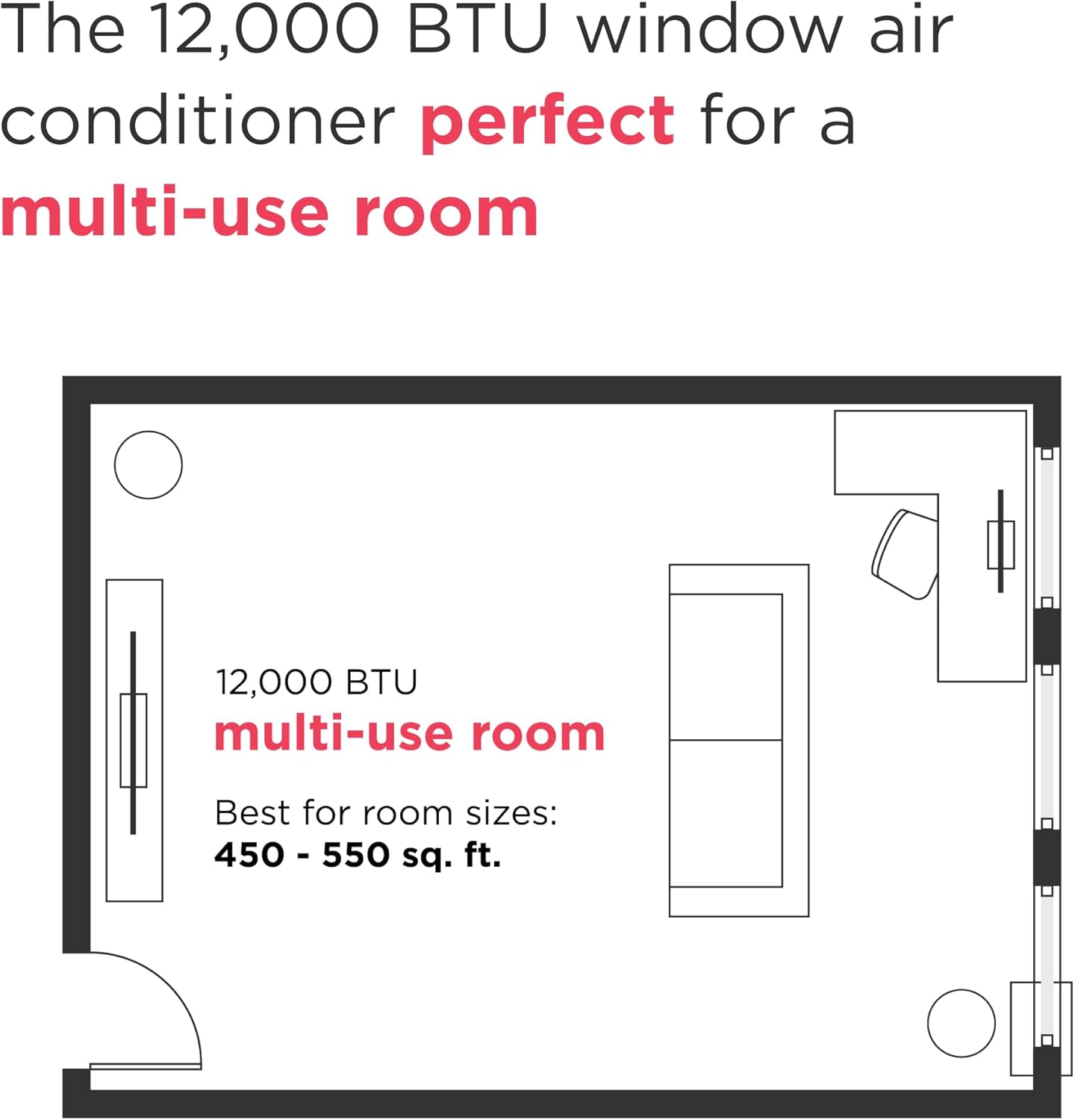 2026 2025 Climatiseur de Fenêtre Frigidaire 5 000 BTU – Refroidissement Efficace jusqu’à 23 m², Fonctionnement Silencieux, Commande Facile